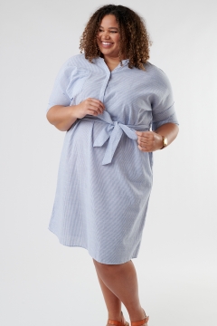Drop Shoulder Patch Pocket Dress